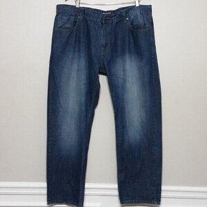 Jordan Craig blue denim Jeans men's 42X32 straight fit casual office Granpa Y2k
